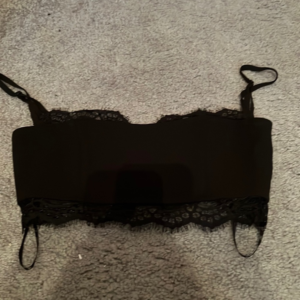 Black Lace Crop Top